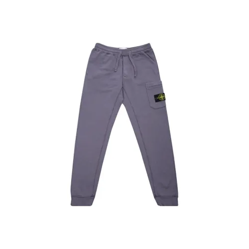 Stone Island Серые Фиолетовые Мужские Вязаные Спортивные Штаны