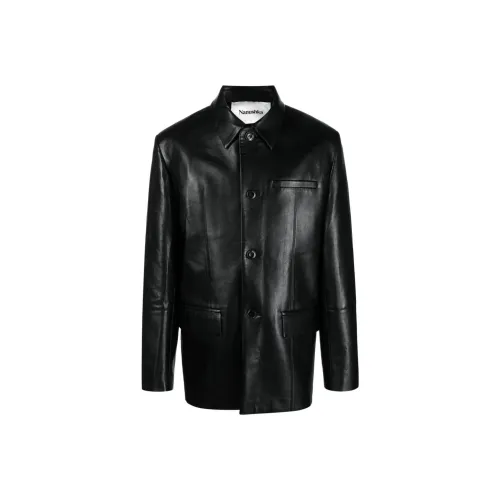 NANUSHKA Кожа Куртка Мужская Черная