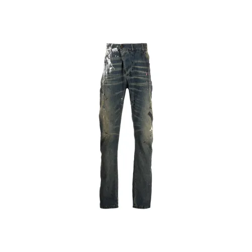 Boris Bidjan Saberi Gray Blue Men's Jeans Борис Bidjan Saberi Серый Синий Мужские Джинсы