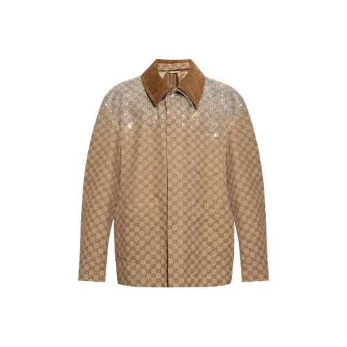 GUCCI SS25 Куртки и Пальто Мужской Умбра