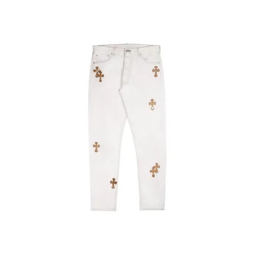 Chrome Hearts Белый Мужской Джинсы