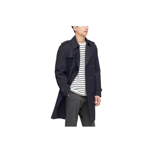 UNIQLO Темно-синий синий мужской тренч