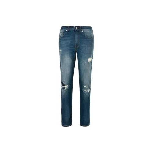 MOSCHINO Blue Men's Jeans МОШИНО Синий Мужской Джинсы