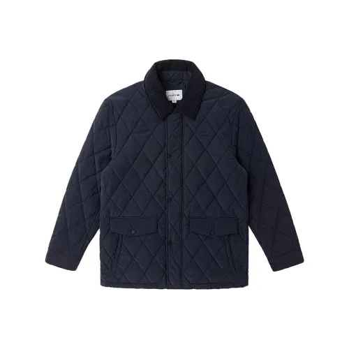 LACOSTE Хлопковый пуховик Мужской Темно-синий