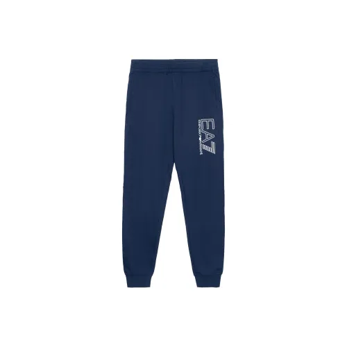 EMPORIO ARMANI EA7 Синие Мужские Вязаные Спортивные Штаны