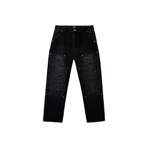 Revenge Death Note Collaboration Промытый черный Унисекс Джинсы
