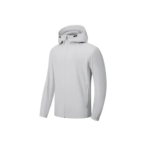 QIAODAN Тренчкот Мужской Светлый Лесной Мох Серый