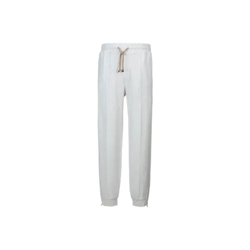 BRUNELLO CUCINELLI Белые Мужские Вязаные Спортивные Штаны