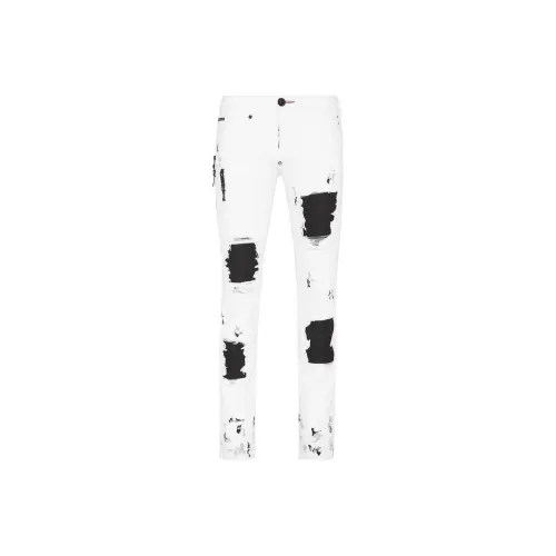 PHILIPP PLEIN Белый Мужской Джинсы