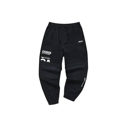 FILA FUSION STREET SPORT Темно-черные мужские вязаные тренировочные брюки