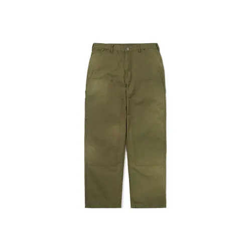 Thisisneverthat FW24 Отбеленные Двойные Колена Брюки Джинсы Унисекс Хаки