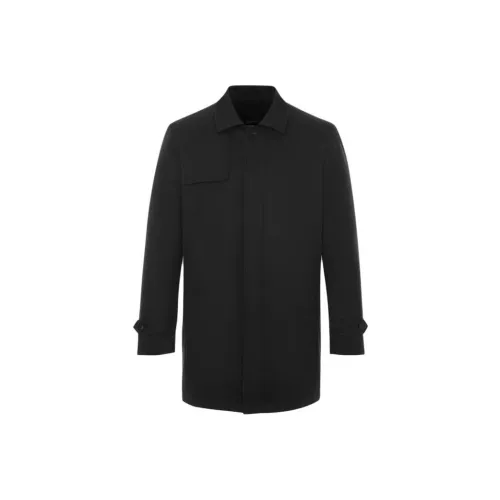 Satchi Тренчкот Мужской Черный Серый