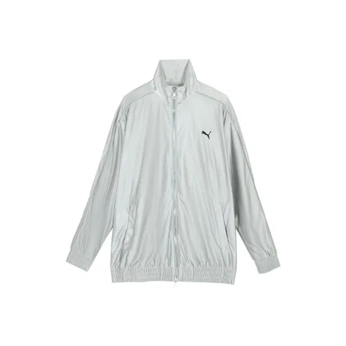 PUMA Borussia Dortmund T7 OVERSIZED Металлик TRACK JACKET Куртки Пальто Unisex Light Серый