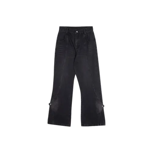 0 CROWORLD Черные Унисекс Джинсы
