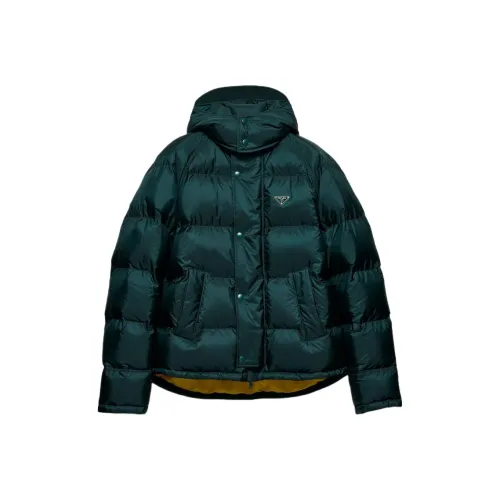 PRADA Зеленый Мужской Пуховик