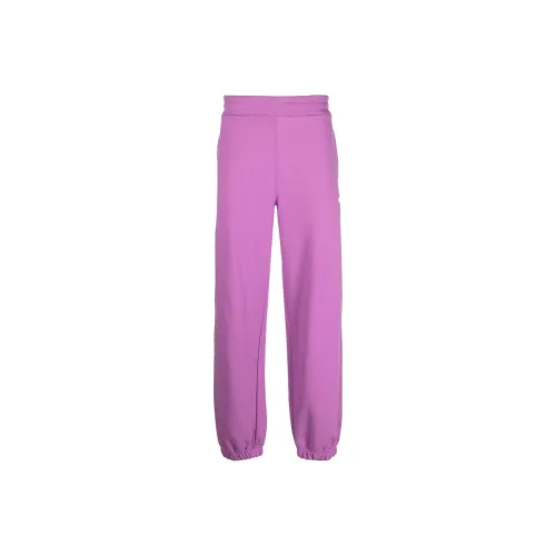 MSGM Пурпурно-розовые унисекс вязаные тренировочные брюки