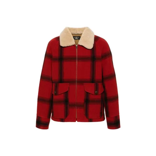 DOUBLE RL Кожа Куртка Мужская Красная