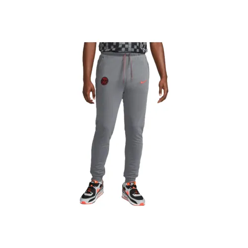 Nike Dri Fit Серые Мужские Вязаные Тренировочные Штаны