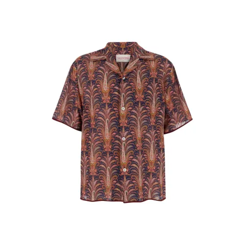 Valentino Red Men's Shirts Валентино Красные Мужские Рубашки