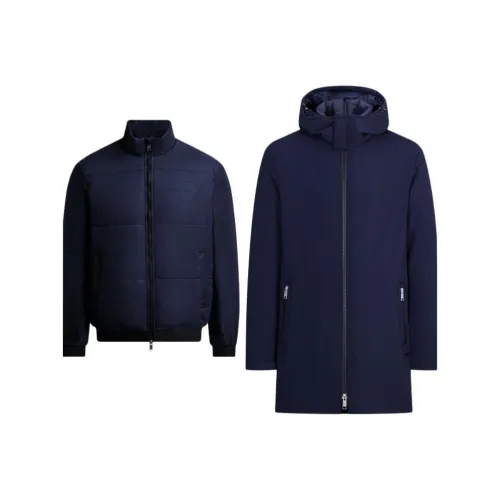 ARMANI EXCHANGEAE Хлопковый пуховик Мужской Темно-синий