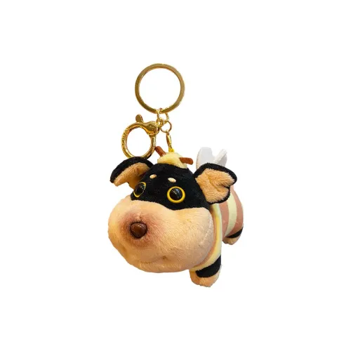 JIUJI Милый Пчелка Щенок Куклы Плюшевый Брелок 6,2 см Высота