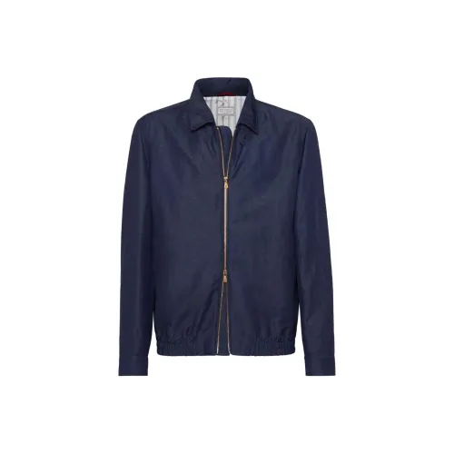 BRUNELLO CUCINELLI Синий Мужской Куртки