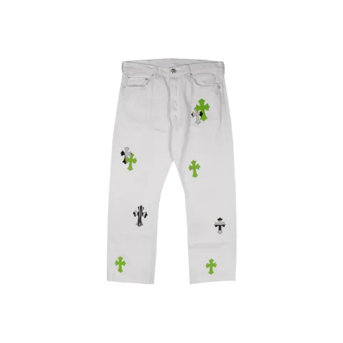 Chrome Hearts Белый Мужской Джинсы