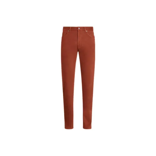 Ermenegildo Zegna Кирпично-красные Мужские Джинсы