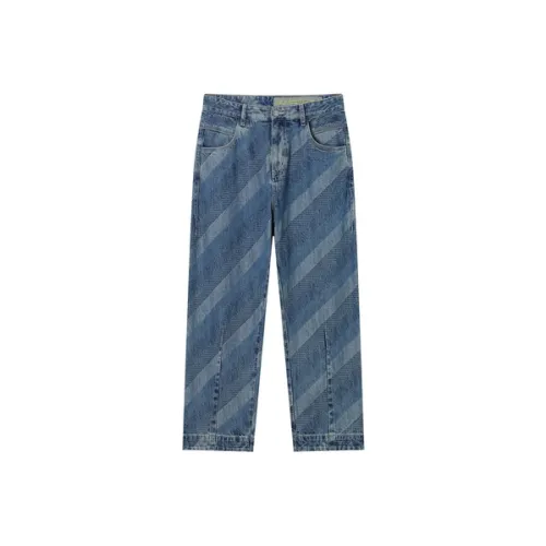 NUMBER HERE Blue Unisex Jeans