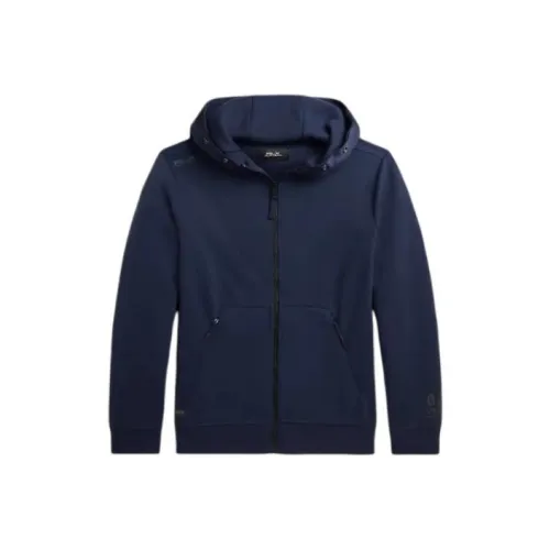 Ralph Lauren Водонепроницаемый Двойной Трикотаж Толстовка Куртки Пальто Мужской Морской Синий