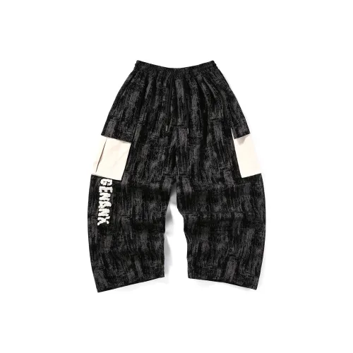 GENANX Прямой крой Брюки Повседневные Унисекс Черный