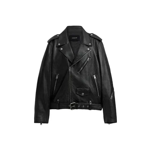 COACH FW23 Кожа Куртка Мужская Черная