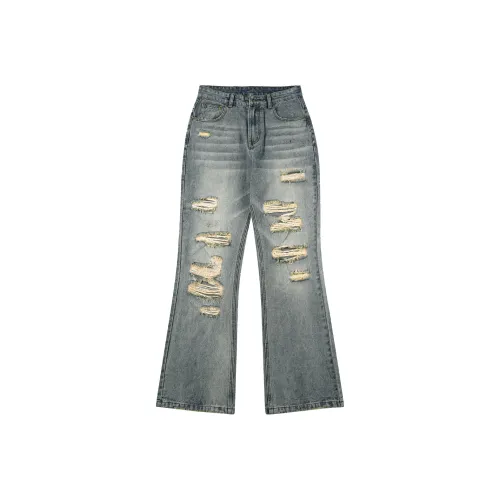 MASHAO Джинсы Мужские Винтажные Синие