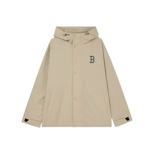 Mlb Base Logo SS24 Куртки Пальто Унисекс Лен Бежевый Желтый