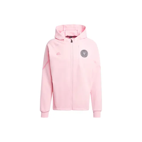 Adidas Inter Miami CF Дизайнерский для Gameday Anthem Куртка Куртки Пальто Мужской Розовый