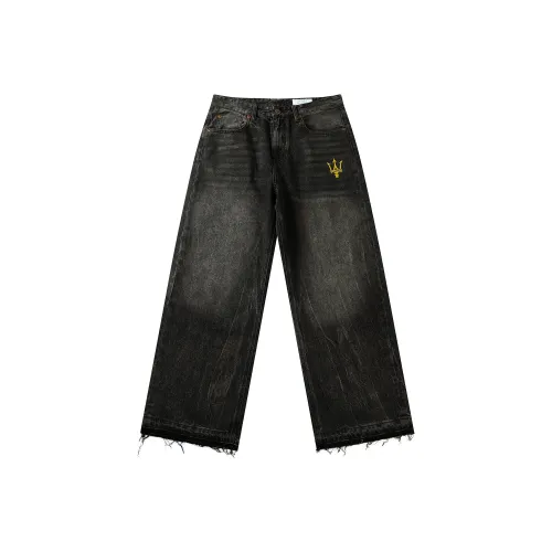 Maserati Jeans Unisex Dirty Black