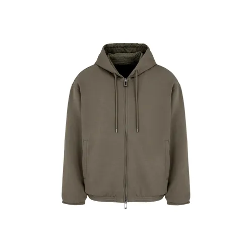 EMPORIO ARMANI SS24 Куртки и Пальто Мужской Коричневый Зеленый