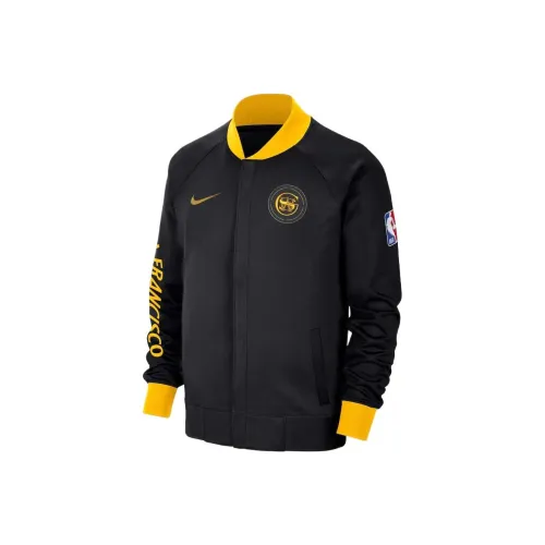 NBA x Nike Golden State Warriors Thermafle Куртка Городская Edition Мужская Черная