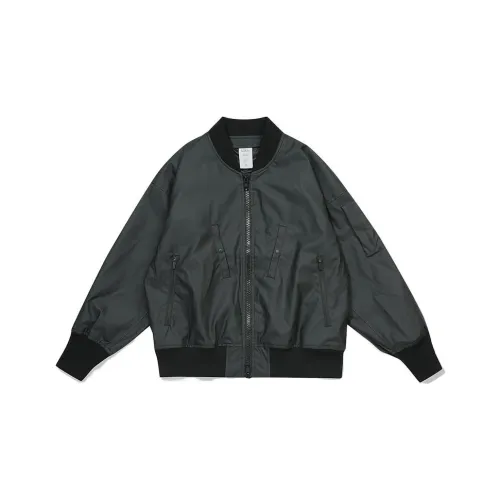 SET FUNS Весенний и Осенний Outdoor Стиль Кожа Куртка Логотип Бренда Унисекс Угольный Черный