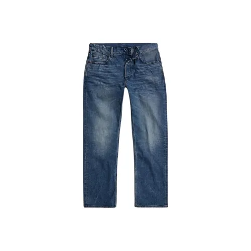 STAR RAW Джинсы Мужские Выцветшие Waterfall Синий