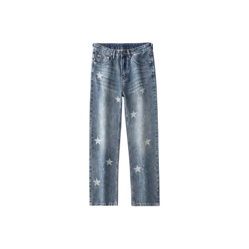 NITENG Синий Мужской Джинсы