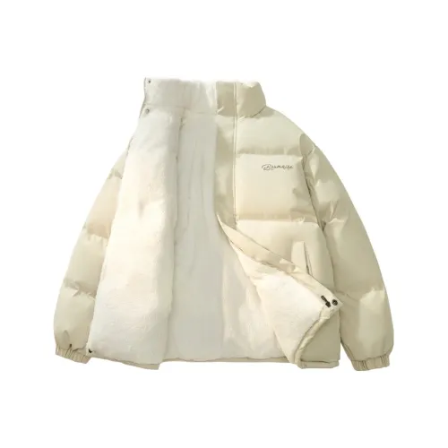 BRUMAIRE Хлопковый пуховик унисекс абрикосового цвета