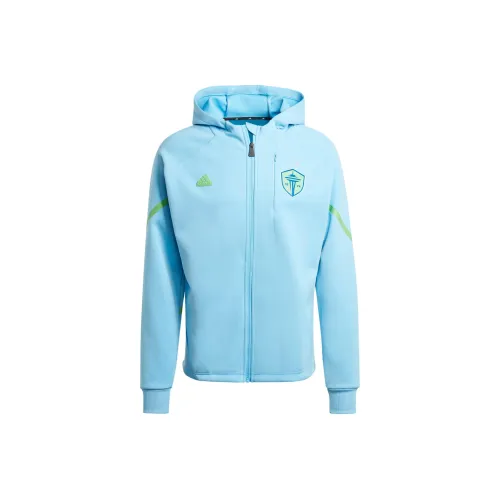 Adidas Seattle Sounders FC Дизайнерский для Gameday Anthem Куртка Куртки Пальто Мужской Синий