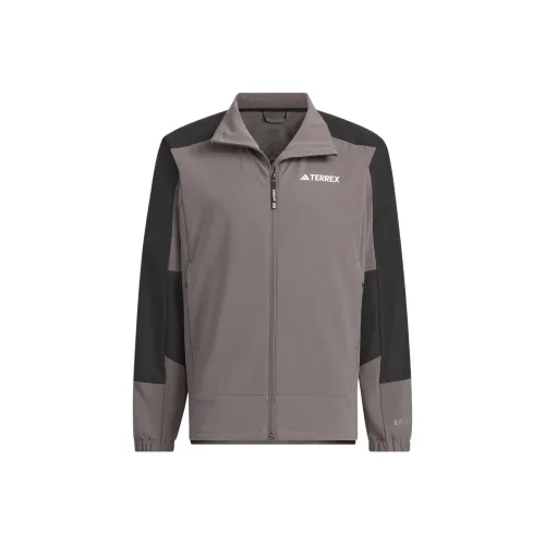 Adidas WIND.RDY SOFTSHELL Без капюшона Ретро Куртки и Пальто Мужской Угольный Серый