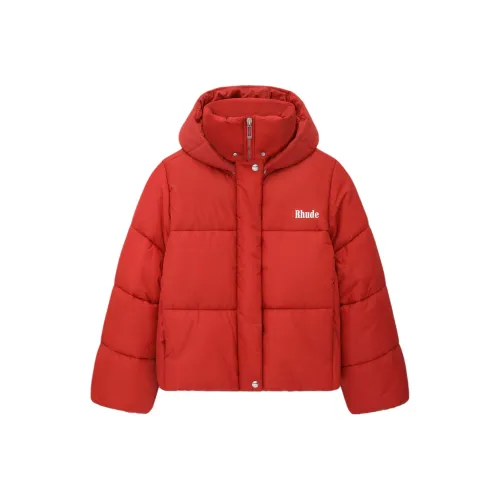 RHUDE Красный, Белый и Черный Мужские пуховики