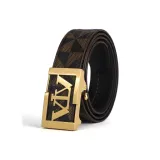 Золотая пряжка, коричневый ремешок