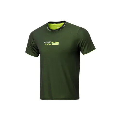 Подкладка Table tennis series T Рубашка Унисекс Армейский зеленый