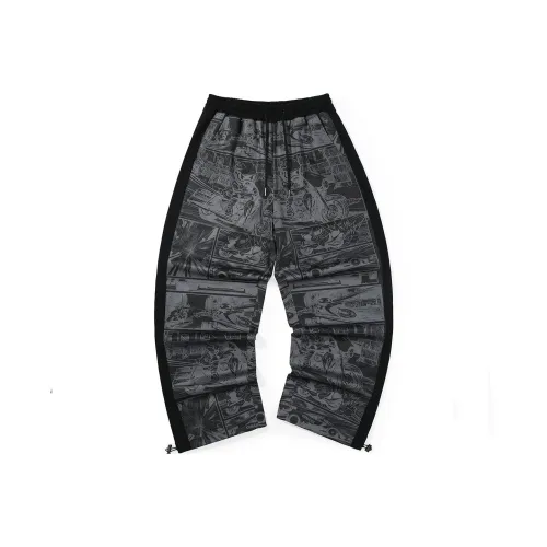 GENANX Прямой крой Брюки Повседневные Унисекс Черный