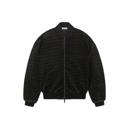 Fear Of God SS24 Season 8 Collection Шерстяной хлопок Вельвет Bomber Куртки Пальто Унисекс Черный