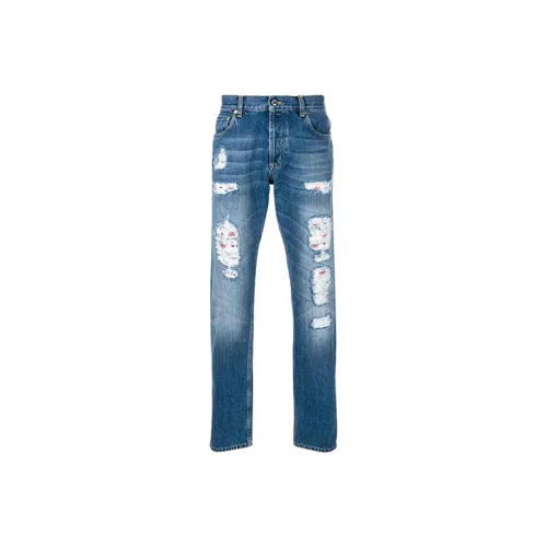 Alexander McQueen Blue Men's Jeans Александр Маккуин Синий Мужской Джинсы